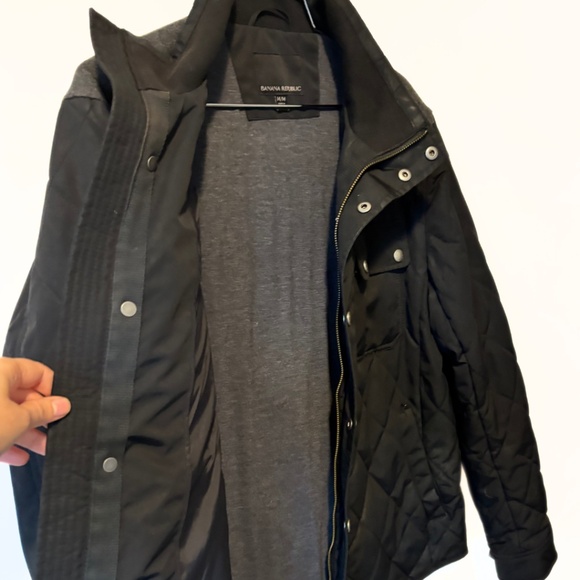 Banana Republic Quilted Jacket Black Size M - Picture 8 of 9